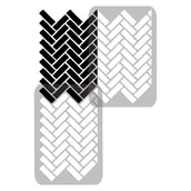 Szablony malarskie - Nakleo szablon malarski wielokrotny powtarzalny // HERRINGBONE BRICK SZA-REP-070 - miniaturka - grafika 1