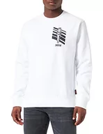Bluzy męskie - BOSS Weteam bluza męska, White100, 3XL - miniaturka - grafika 1