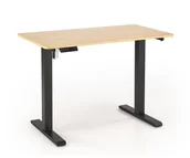 Biurka - Biurko B53 z funkcją regulacji wysokości, dąb złoty / czarny - miniaturka - grafika 1