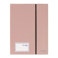 Teczki i skoroszyty - Album ofertowy Strigo A4 20 koszulek z gumką zgaszony różowy - miniaturka - grafika 1