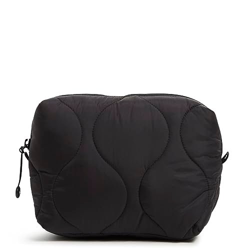 Vera Bradley Damska torba na kosmetyki o średniej wadze piórkowej, Czarny, Jeden rozmiar, Torba na kosmetyki o średniej wadze piórkowej