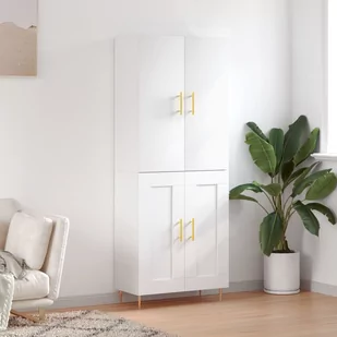 vidaXL Witrynka, biała, 69,5x34x180 cm, materiał drewnopochodny - Witryny vidaXL Witrynka, biała, 69,5x34x180 cm, materiał drewnopochodny - Witryny - miniaturka - grafika 1