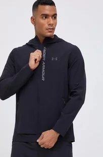 Under Armour kurtka do biegania OutRun The Storm kolor czarny - Kurtki i kamizelki sportowe męskie - miniaturka - grafika 1