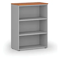 Regały biurowe - Regał biurowy PRIMO GRAY, 1087 x 800 x 420 mm, szary/wiśnia - miniaturka - grafika 1