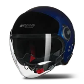 Kaski motocyklowe - Kask Otwarty Nolan N21 Visor Niebieski/CzarnyM - miniaturka - grafika 1