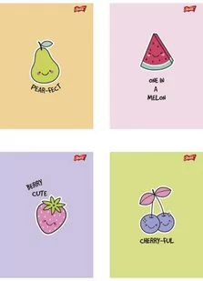 St. Majewski Zeszyt okładka laminowana dwukolorowa A5 Funny Fruits linia 32 kartki - Zeszyty szkolne - miniaturka - grafika 1