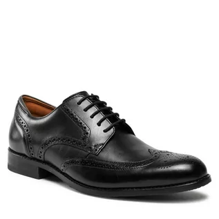 Półbuty męskie - Półbuty Clarks Craft Arlo Limit 261714527 Black Leather - grafika 1