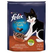 Sucha karma dla kotów - Felix CRUNCHY & SOFT z kurczakiem i wołowiną z warzywami 0,95 kg - miniaturka - grafika 1
