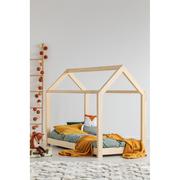 Łóżka dla dzieci i młodzieży - Łóżko dziecięce w kształcie domku z drewna sosnowego 70x140 cm Mila M – Adeko - miniaturka - grafika 1