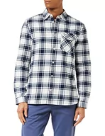 Koszule męskie - Tommy Jeans Męska koszula flanelowa TJM, Biała kratka, M - miniaturka - grafika 1