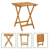 Stoły ogrodowe - The Living Store Składany stół ogrodowy - 60x60x75 cm - lite drewno akacjowe - Stół Ogrodowy - miniaturka - grafika 1
