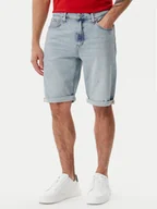 Spodenki męskie - Calvin Klein Jeans Szorty jeansowe J30J327193 Niebieski Slim Fit - miniaturka - grafika 1