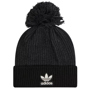 adidas Adicolor Collegiate Pom Beanie H35510, Kobieta/Mężczyzna, Czapka, Czarny - Czapki męskie - miniaturka - grafika 1