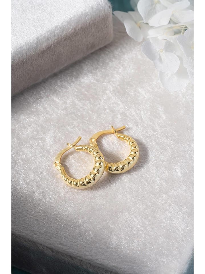 Heliophilia Pozłacane kolczyki-kreole