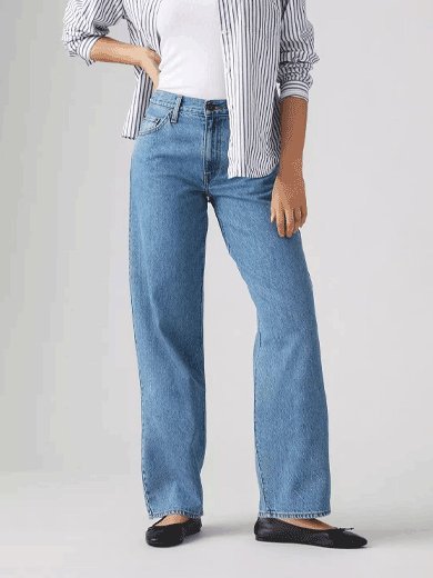 jeansy damskie levis a3494 0072 - baggy dad own it stone