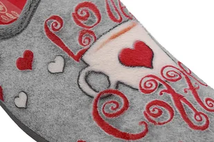 Kapcie SANITAL FLEX 7300-24 H Gris Szare Popielate Love Coffee Pantofle domowe Ciapy zdrowotne - Kapcie damskie - miniaturka - grafika 5