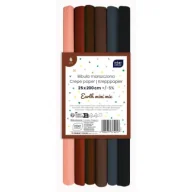 Szkolne artykuły papiernicze - Interdruk Bibuła marszczona Earth mini mix 6szt 200x25cm - miniaturka - grafika 1