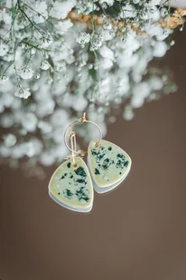 Kolczyki porcelanowe KIWI - Kolczyki - miniaturka - grafika 1