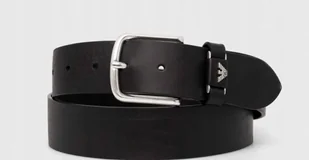 Pasek czarny Emporio Armani skóra r. 120 - Paski - miniaturka - grafika 1