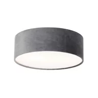 Oprawy, klosze i abażury - QAZQA Lampa sufitowa szara 30 cm ze złotym wnętrzem - Drum - miniaturka - grafika 1