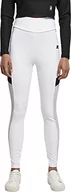 Legginsy - Starter Black Label Damskie legginsy sportowe z wysokim stanem, białe/czarne, L - miniaturka - grafika 1