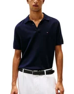 Koszulki męskie - polo uomo tommy hilfiger mw0mw38465 interlock placket desert sky - miniaturka - grafika 1
