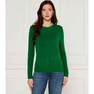 Swetry damskie - POLO RALPH LAUREN Wełniany sweter JULIANNA | Slim Fit | z dodatkiem kaszmiru - miniaturka - grafika 1