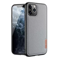 Etui i futerały do telefonów - Dux Ducis Fino etui pokrowiec pokryty nylonowym materiałem iPhone 11 Pro Max szary - miniaturka - grafika 1