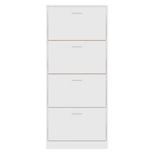 Lumarko Szafka na buty, biały, 63x24x147 cm, materiał drewnopochodny - Szafki na buty - miniaturka - grafika 5