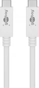 Kable USB - Kabel USB Goobay USB-C - USB-C 1 m Biały (JAB-7154972) - miniaturka - grafika 1