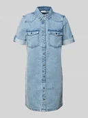 Sukienki - Sukienka jeansowa z kieszeniami na piersi model ‘NEW SIGNE’ - miniaturka - grafika 1