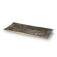 Tace i patery - Patera Dekoracyjna Emmi 39X18X3 Czarna + Złota - miniaturka - grafika 1