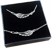 Zestawy biżuterii dla kobiet - KOMPLET SREBRNY CELEBRYTKA skrzydła WINGS GRAWER - miniaturka - grafika 1