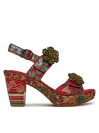 Sandały damskie - Laura Vita Sandały Nellao 15 Czerwony - miniaturka - grafika 1