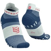 Skarpetki i podkolanówki sportowe - COMPRESSPORT Skarpety ProRacing Socks V4 RUN LOW Blues/Sugar - miniaturka - grafika 1