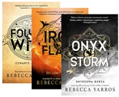 Fantasy - Pakiet Empireum. Tomy 1-3 Fourth Wing. Czwarte Skrzydło, Iron Flame. Żelazny płomień, Onyx Storm. Onyksowa burza barwione brzegi - Rebecca - miniaturka - grafika 1