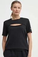 Koszulki sportowe damskie - Champion t-shirt bawełniany damski kolor czarny 117348 - miniaturka - grafika 1