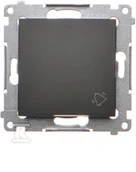 Wyłączniki światła i elektryczne - Simon Simon 54 Przycisk dzwonek (moduł) 10AX 250V szybkozłącza czarny mat DD1.01/49 DD1.01/49 - miniaturka - grafika 1