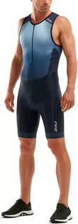 Pianki do pływania - 2XU 2XU Perform Kombinezon triathlonowy z zamkiem błyskawicznym z przodu Mężczyźni, midnight/fresh ombre S 2021 Pianki do pływania MT5526d-MDN/FMB-S - grafika 1