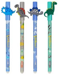 Długopis wymazywalny STRIGO dinozaury 0,5mm mix wzorów wkład niebieski 1szt. /SSC201/ - Długopisy - miniaturka - grafika 1