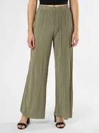 Spodnie damskie - Vila Spodnie - VIPlisa Kobiety zielony jednolity, S - miniaturka - grafika 1