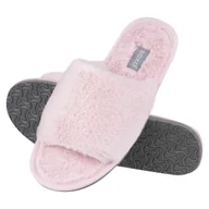 Kapcie damskie - Kapcie Damskie Soxo Futrzane Różowe Z Twardą Podeszwą Tpr - 35–36 - miniaturka - grafika 1