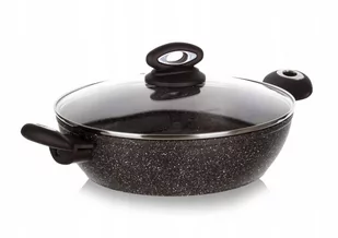 Banquet patelnia z nieprzywierającą powierzchnią i z pokrywką Paella PREMIUM Dark Brown 28 x 7,5 cm - Patelnie - miniaturka - grafika 1