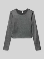 Koszulki dla dziewczynek - Bluzka z długim rękawem o kroju slim fit z mieszanki bawełny model ‘TRINNY’ - miniaturka - grafika 1