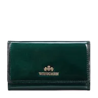 Portfele - Damski portfel ze skóry naturalnej z RFID zielony - miniaturka - grafika 1