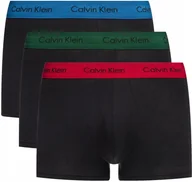 Majtki męskie - BOKSERKI MĘSKIE CALVIN KLEIN CZARNE LOW RISE 3PAK KOMPLET 3 SZTUKI ROZM. XL - miniaturka - grafika 1