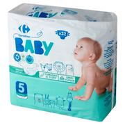 Pieluchy - Carrefour Baby Pieluchy dziecięce 5 Junior 11-18 kg 32 sztuki - miniaturka - grafika 1