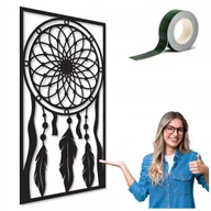 Dekoracje domu - ŁAPACZ SNÓW 70 cm PANEL Z DREWNA DREWNIANA OZDOBA OBRAZ AŻUROWY TRYPTYK XXL - miniaturka - grafika 1