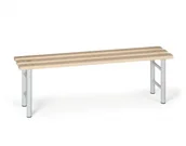 Meble do szkół i przedszkoli - B2B Partner Ławka szatniowa, siedzisko - listwy, szare nogi 179604 - miniaturka - grafika 1