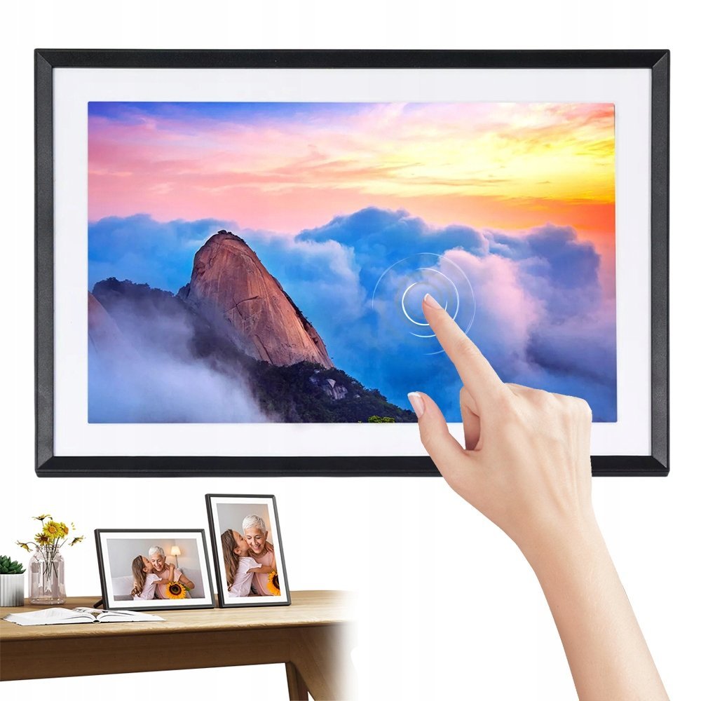 CYFROWA RAMKA NA ZDJĘCIA HD 10.1'' EKRAN DOTYKOWY+KABEL USB WYSOKA JAKOŚĆ